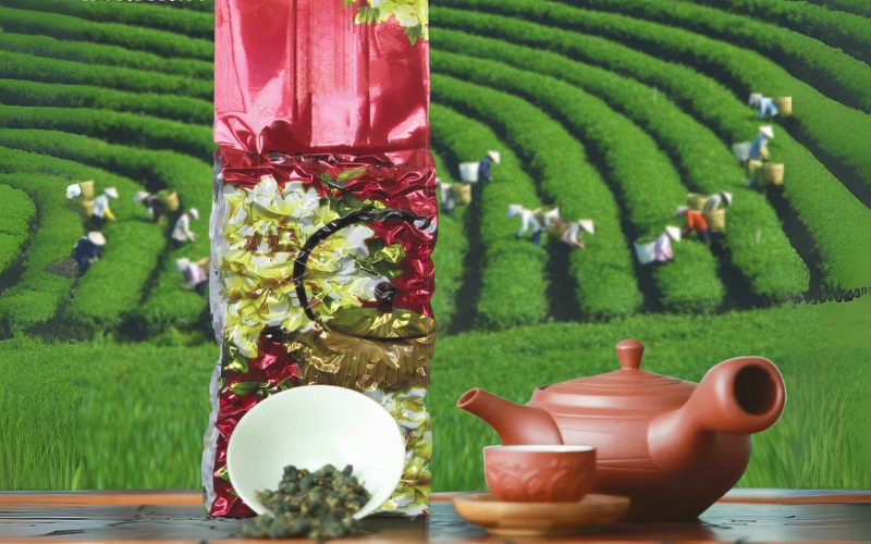 Mẫu in túi đựng trà hút chân không Mẫu in túi đựng trà hút chân không