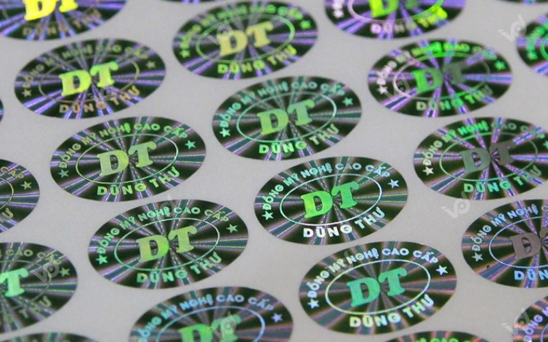 Mẫu tem chống hàng giả Hologram thông thường Mẫu tem chống hàng giả Hologram thông thường