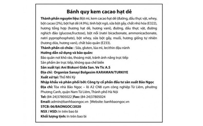 Tem nhãn phụ hàng hóa thực phẩm chế biến Tem nhãn phụ hàng hóa thực phẩm chế biến