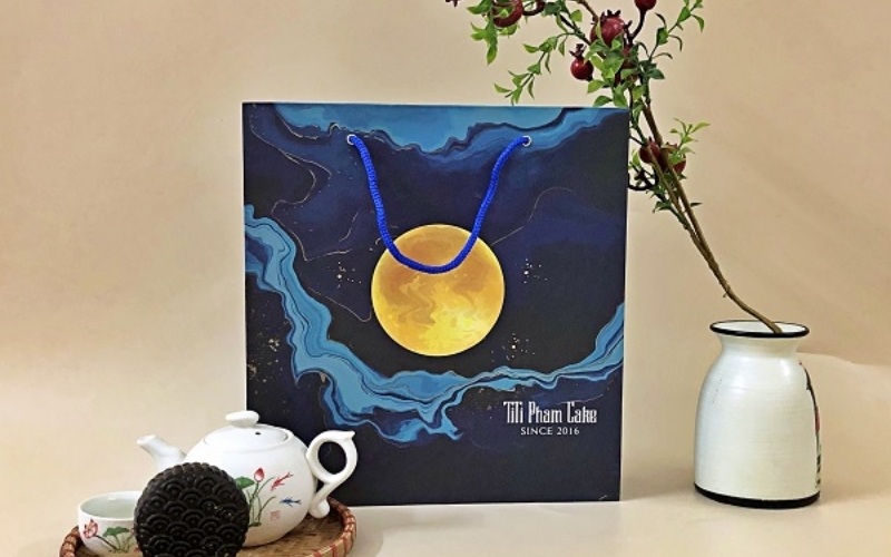 Túi đựng bánh trung thu bằng giấy ivory Túi đựng bánh trung thu bằng giấy ivory