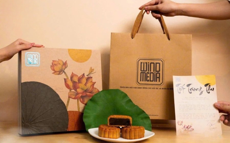 Túi giấy đựng bánh trung thu Kraft Túi giấy đựng bánh trung thu Kraft