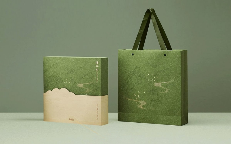 Mẫu in túi đựng hộp trà cao cấp Ivory, Couche, Duplex Mẫu in túi đựng hộp trà cao cấp Ivory, Couche, Duplex