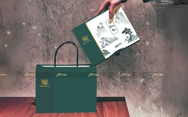 Mẫu in túi đựng hộp trà cao cấp Ivory, Couche, Duplex Mẫu in túi đựng hộp trà cao cấp Ivory, Couche, Duplex