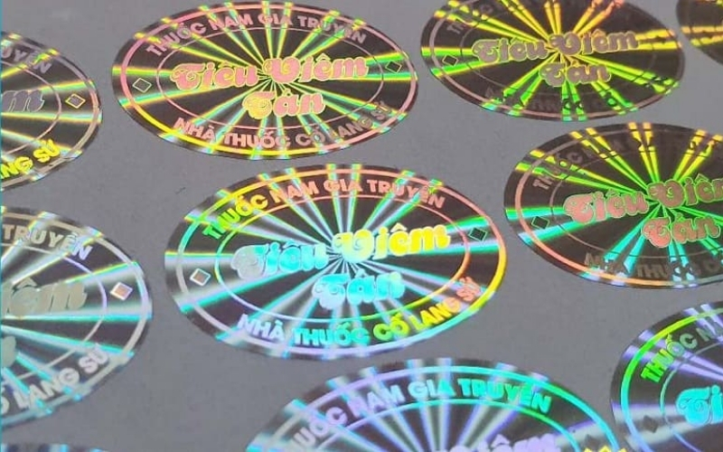Mẫu tem chống hàng giả Hologram thông thường Mẫu tem chống hàng giả Hologram thông thường