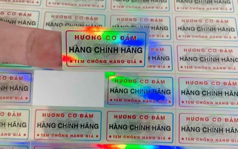 Mẫu tem chống hàng giả Hologram thông thường Mẫu tem chống hàng giả Hologram thông thường