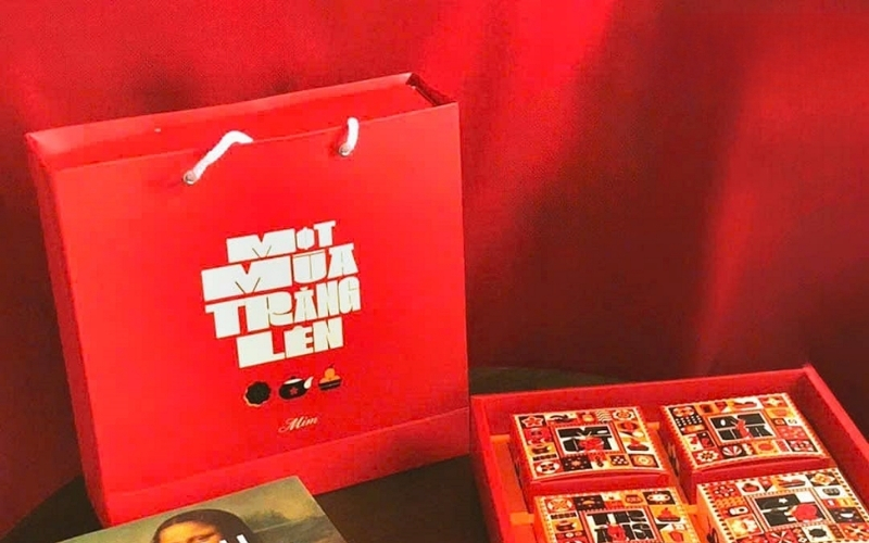 Túi đựng bánh trung thu bằng giấy ivory Túi đựng bánh trung thu bằng giấy ivory