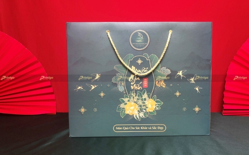 Túi đựng bánh trung thu bằng giấy ivory Túi đựng bánh trung thu bằng giấy ivory