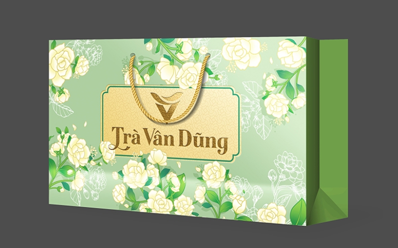 Mẫu in túi đựng hộp trà cao cấp Ivory, Couche, Duplex Mẫu in túi đựng hộp trà cao cấp Ivory, Couche, Duplex