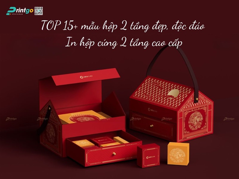 TOP 15+ mẫu hộp 2 tầng đẹp, độc đáo - In hộp cứng 2 tầng cao cấp