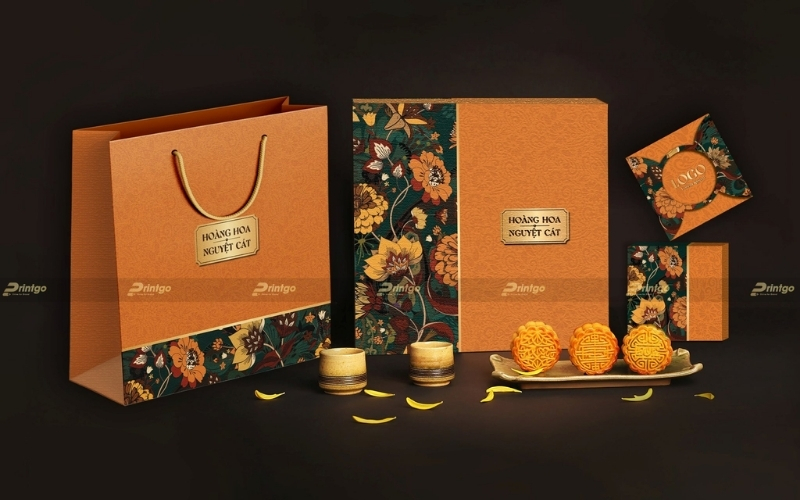 Túi đựng bánh trung thu bằng giấy ivory Túi đựng bánh trung thu bằng giấy ivory