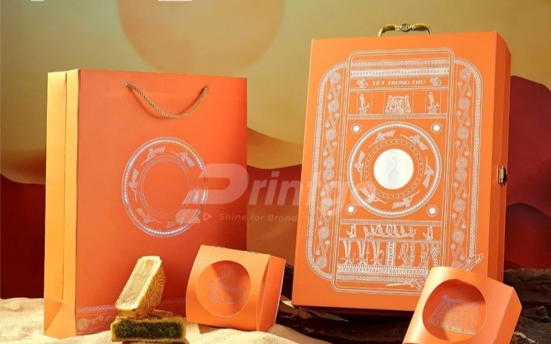 Túi đựng bánh trung thu bằng giấy ivory Túi đựng bánh trung thu bằng giấy ivory