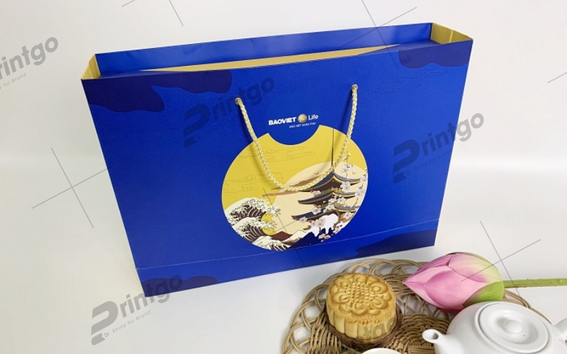 Túi đựng bánh trung thu bằng giấy ivory Túi đựng bánh trung thu bằng giấy ivory