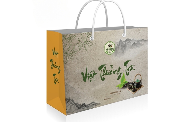 Mẫu in túi đựng hộp trà cao cấp Ivory, Couche, Duplex Mẫu in túi đựng hộp trà cao cấp Ivory, Couche, Duplex