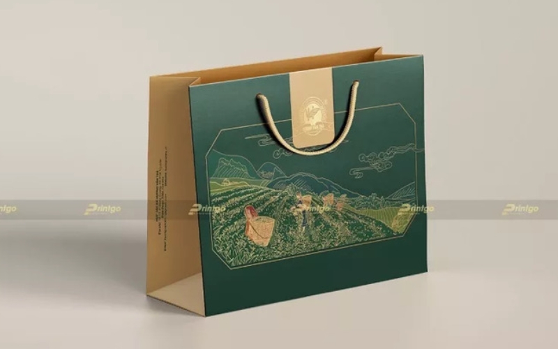 Mẫu in túi đựng hộp trà cao cấp Ivory, Couche, Duplex Mẫu in túi đựng hộp trà cao cấp Ivory, Couche, Duplex