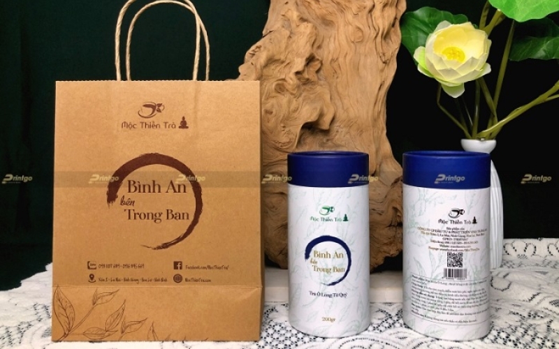 Mẫu in túi đựng trà Kraft Mẫu in túi đựng trà Kraft