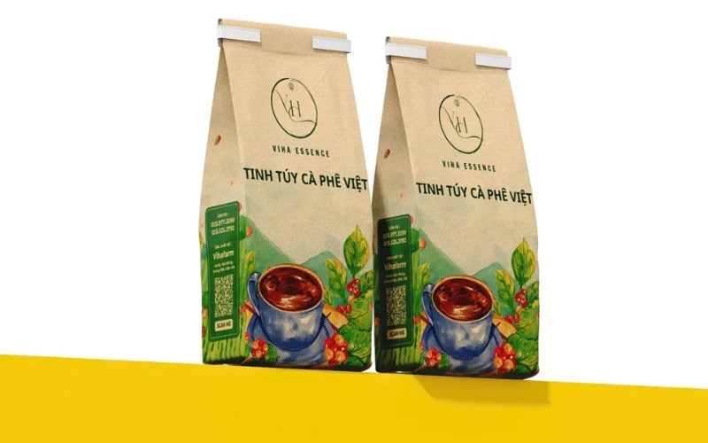 Mẫu in túi đựng trà Kraft Mẫu in túi đựng trà Kraft