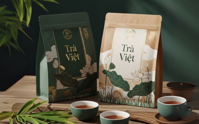 Mẫu in túi đựng trà Zipper Mẫu in túi đựng trà Zipper