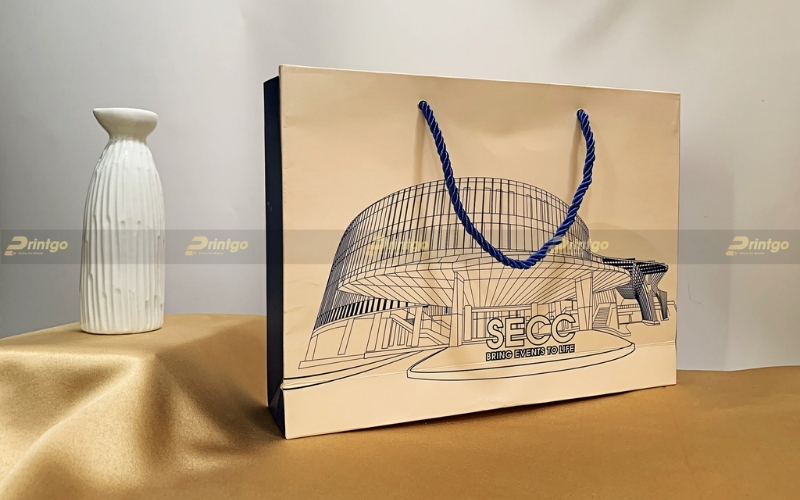 Túi đựng bánh trung thu bằng giấy ivory Túi đựng bánh trung thu bằng giấy ivory