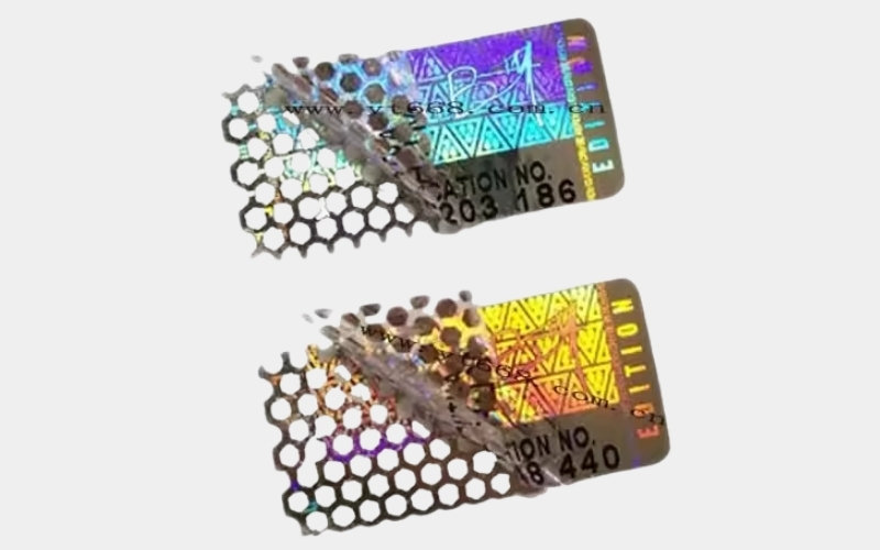 Mẫu tem chống giả 7 màu Hologram niêm phong Mẫu tem chống giả 7 màu Hologram niêm phong