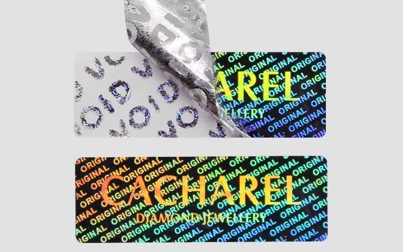 Mẫu tem chống giả 7 màu Hologram niêm phong Mẫu tem chống giả 7 màu Hologram niêm phong