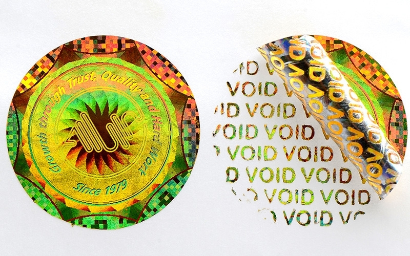 Mẫu tem chống giả 7 màu Hologram niêm phong Mẫu tem chống giả 7 màu Hologram niêm phong