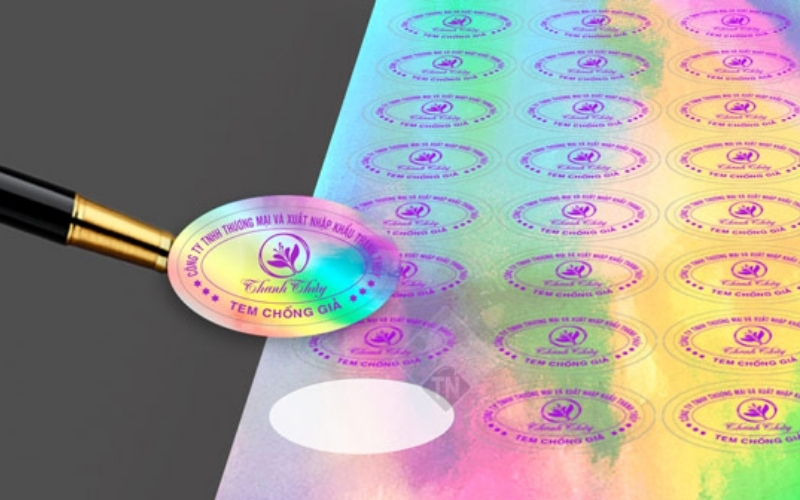 Mẫu tem chống hàng giả Hologram thông thường Mẫu tem chống hàng giả Hologram thông thường