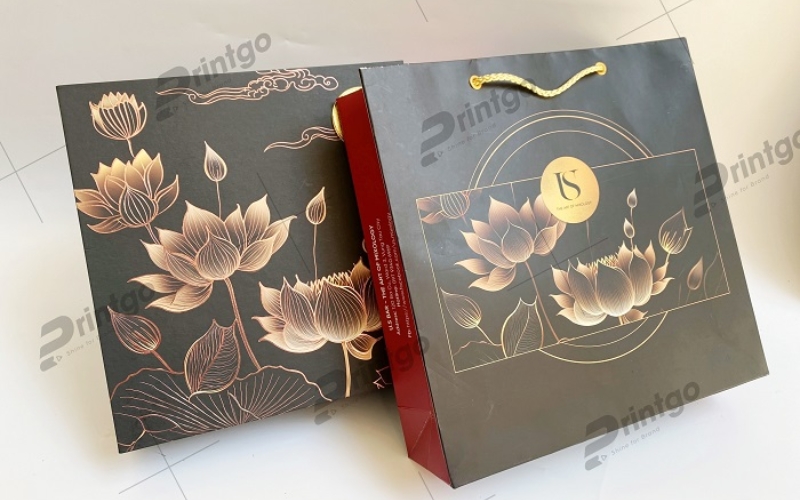 Túi đựng bánh trung thu bằng giấy ivory Túi đựng bánh trung thu bằng giấy ivory