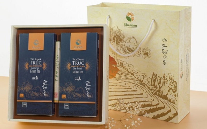 Mẫu in túi đựng hộp trà cao cấp Ivory, Couche, Duplex Mẫu in túi đựng hộp trà cao cấp Ivory, Couche, Duplex