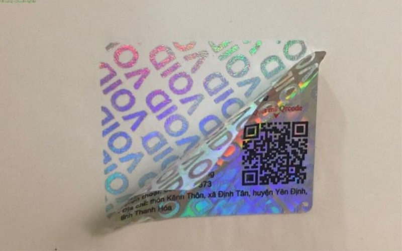 Mẫu tem chống giả 7 màu Hologram niêm phong Mẫu tem chống giả 7 màu Hologram niêm phong