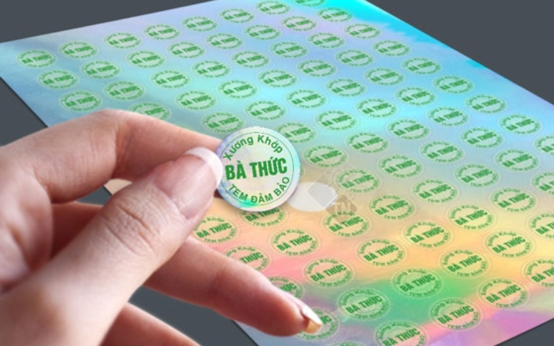 Mẫu tem chống hàng giả Hologram thông thường Mẫu tem chống hàng giả Hologram thông thường