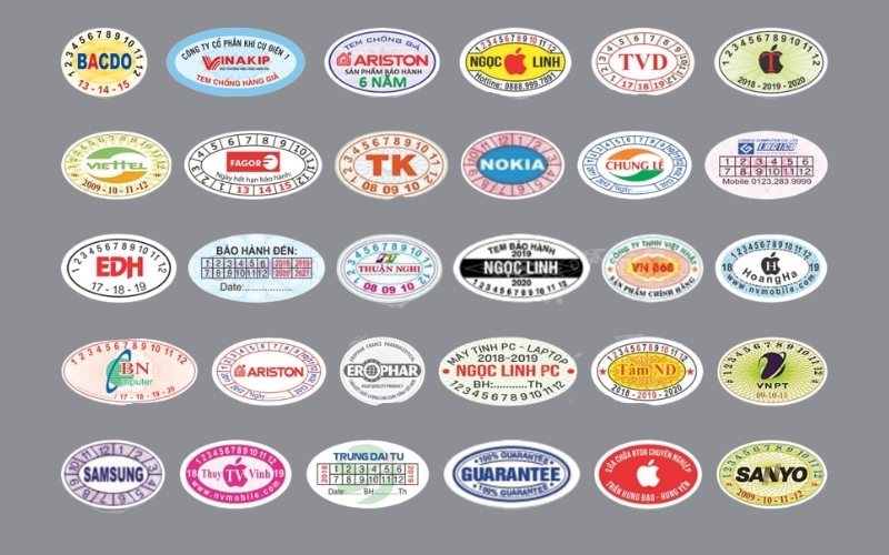 Tem niêm phong hộp đựng nông sản dạng Tem niêm phong hộp đựng nông sản dạng