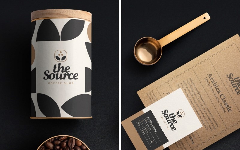 Thiết kế bao bì cà phê hình trụ tròn Thiết kế bao bì cà phê hình trụ tròn