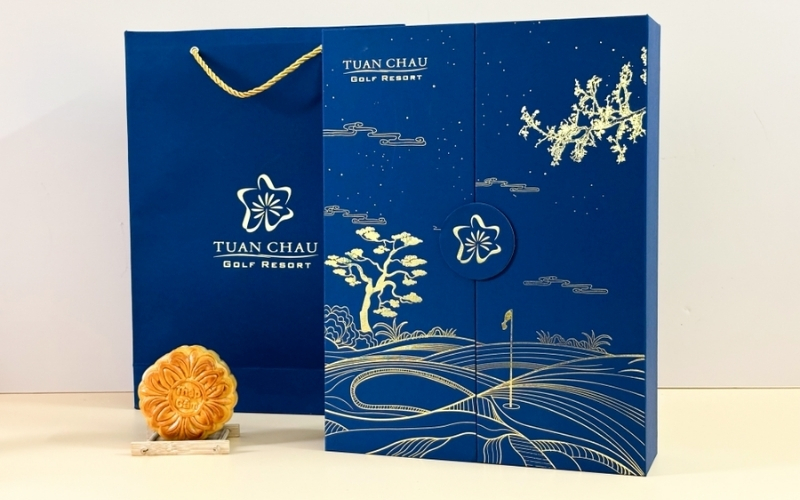 Túi đựng bánh trung thu bằng giấy ivory Túi đựng bánh trung thu bằng giấy ivory