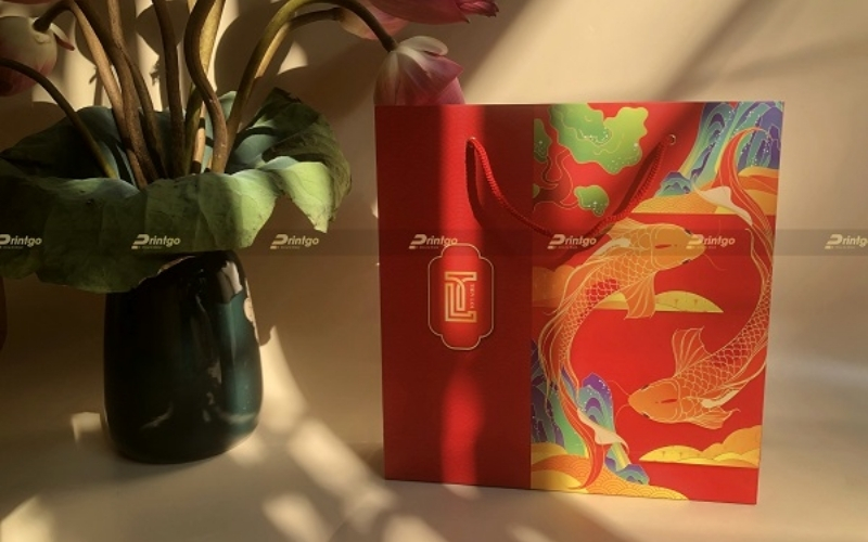 Túi đựng bánh trung thu bằng giấy ivory Túi đựng bánh trung thu bằng giấy ivory