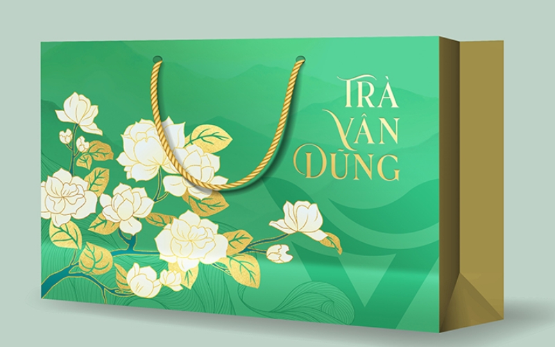 Mẫu in túi đựng hộp trà cao cấp Ivory, Couche, Duplex Mẫu in túi đựng hộp trà cao cấp Ivory, Couche, Duplex