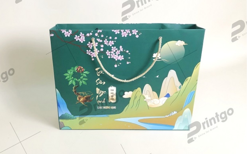 Mẫu in túi đựng hộp trà cao cấp Ivory, Couche, Duplex Mẫu in túi đựng hộp trà cao cấp Ivory, Couche, Duplex