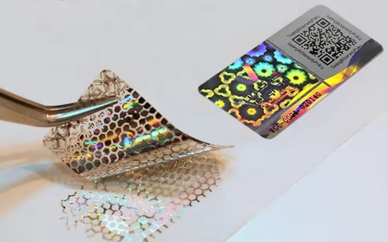 Mẫu tem chống giả 7 màu Hologram niêm phong Mẫu tem chống giả 7 màu Hologram niêm phong