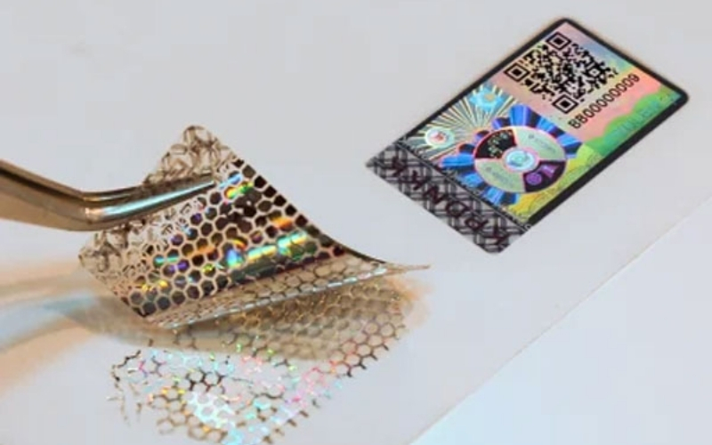 Mẫu tem chống giả 7 màu Hologram niêm phong Mẫu tem chống giả 7 màu Hologram niêm phong