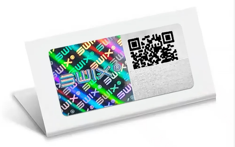 Mẫu tem chống hàng giả Hologram tích hợp QR code/serial Mẫu tem chống hàng giả Hologram tích hợp QR code/serial