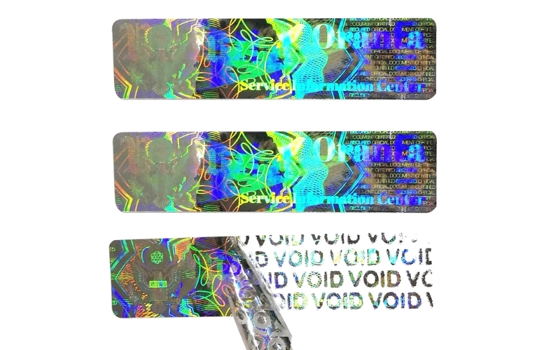 Mẫu tem chống giả 7 màu Hologram niêm phong Mẫu tem chống giả 7 màu Hologram niêm phong