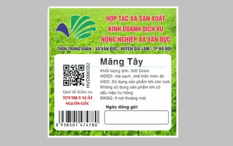 Tem nhãn phụ hàng hóa nông sản Tem nhãn phụ hàng hóa nông sản
