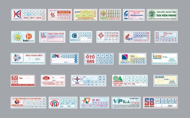 Tem niêm phong hộp đựng nông sản dạng Tem niêm phong hộp đựng nông sản dạng