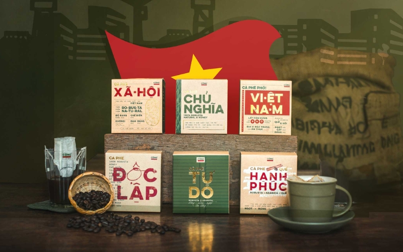 Thiết kế bao bì cà phê dạng hộp giấy Thiết kế bao bì cà phê dạng hộp giấy