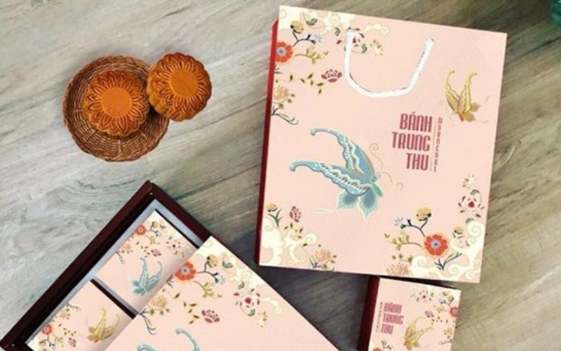 Túi đựng bánh trung thu bằng giấy ivory Túi đựng bánh trung thu bằng giấy ivory