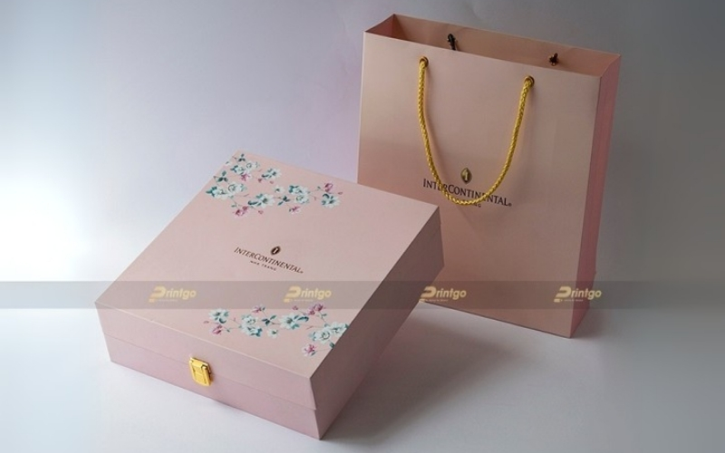 Túi đựng bánh trung thu bằng giấy ivory Túi đựng bánh trung thu bằng giấy ivory