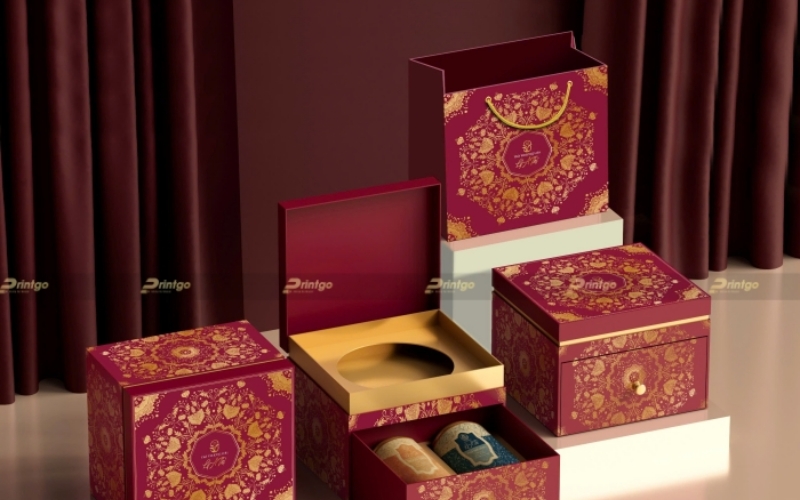 Mẫu in túi đựng hộp trà cao cấp Ivory, Couche, Duplex Mẫu in túi đựng hộp trà cao cấp Ivory, Couche, Duplex