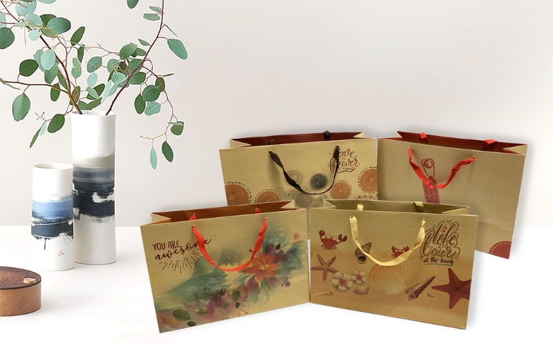 Mẫu in túi đựng trà Kraft Mẫu in túi đựng trà Kraft