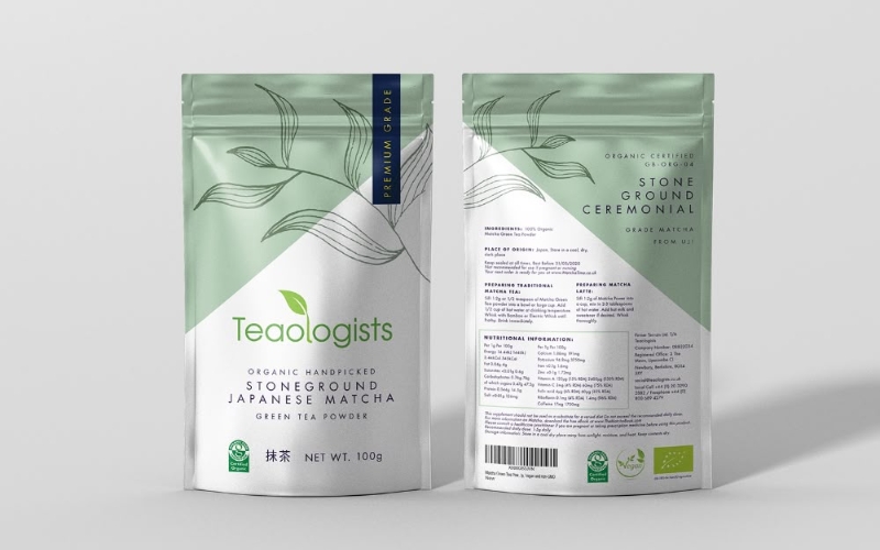 Mẫu in túi đựng trà Zipper Mẫu in túi đựng trà Zipper