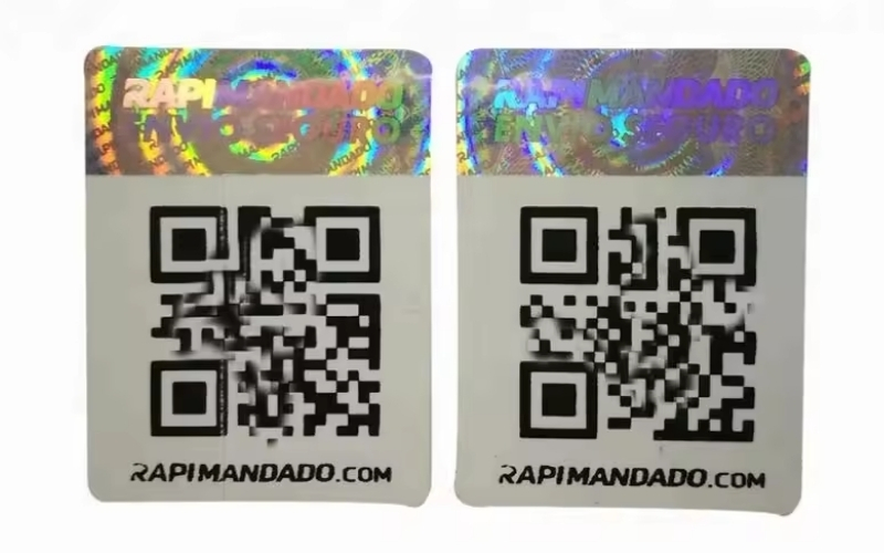 Mẫu tem chống hàng giả Hologram tích hợp QR code/serial Mẫu tem chống hàng giả Hologram tích hợp QR code/serial