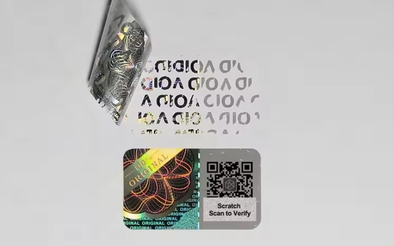 Mẫu tem chống giả 7 màu Hologram niêm phong Mẫu tem chống giả 7 màu Hologram niêm phong